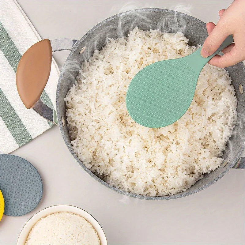 Silicone Rice Spoon – Heat Resistant Non-Stick Serving Spoon Silicone Serving Spoon Babs