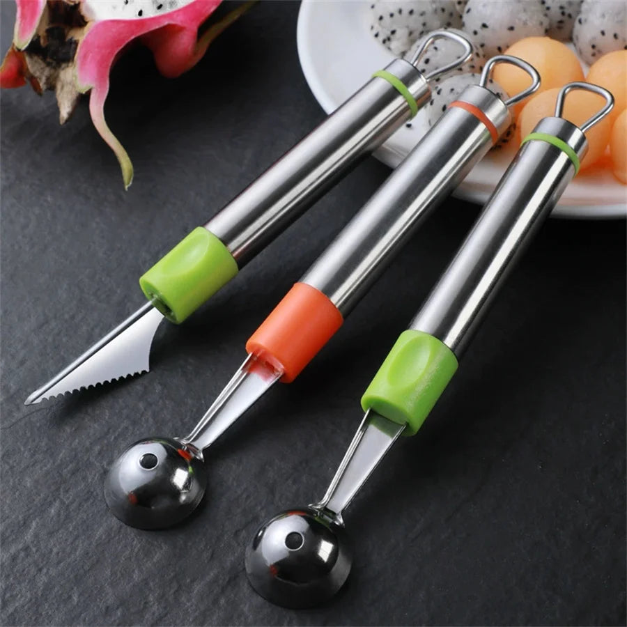 Stainless Steel Melon Baller & Fruit Scoop Carving Tool Melon Baller Tool Babs
