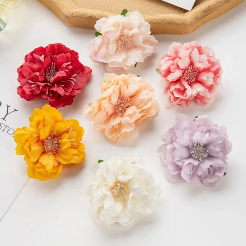 50/100pcs Silk Peony Artificial Flowers – Wedding & Home Decor Artificial Silk Flowers Babs MULTI 100pcs