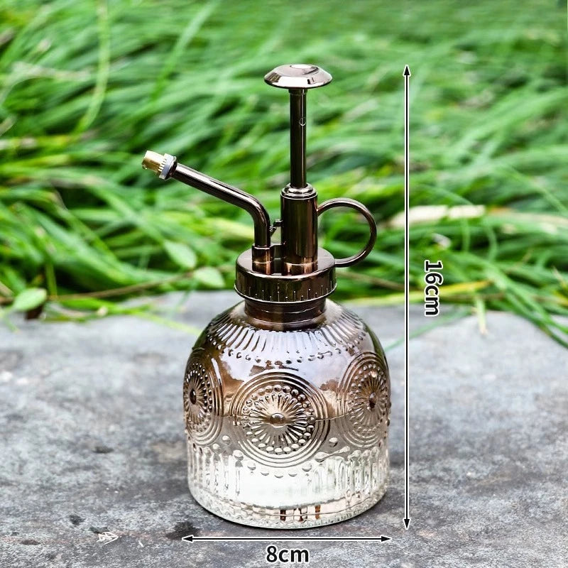 Vintage Embossed Glass Spray Bottle – 500ml Plant Mist Sprayer Glass Mist Sprayer Babs 1Pc