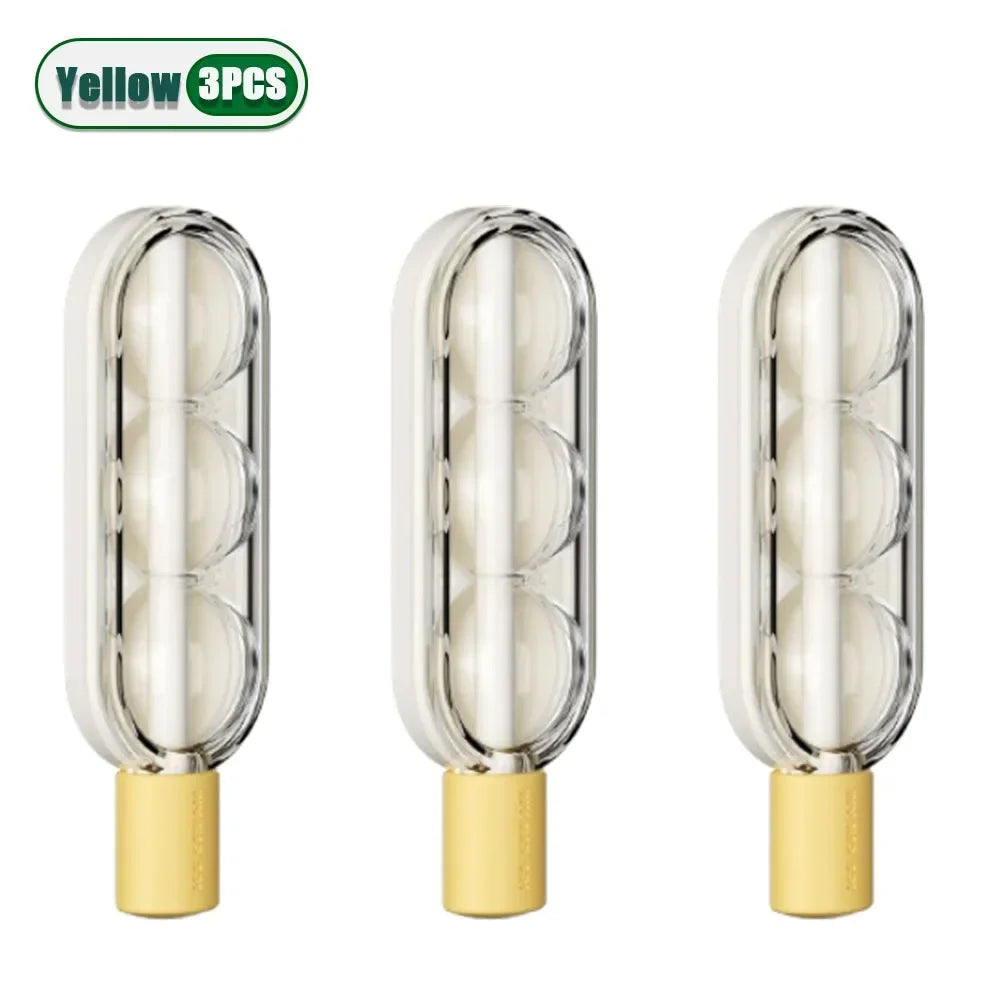 Reusable Silicone Ice Pop Mold Set – DIY Popsicle & Ice Tray Ice Pop Mold Set Babs Yellow-3PCS