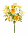 Artificial Silk Rose Bouquet – Wedding & Home Décor Flowers Artificial Flower Bouquet Babs YELLOW 1 PC