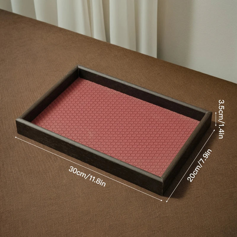 Wooden Vintage Jewelry Tray – Elegant Bedroom Organizer Decorative Wooden Tray Babs Red
