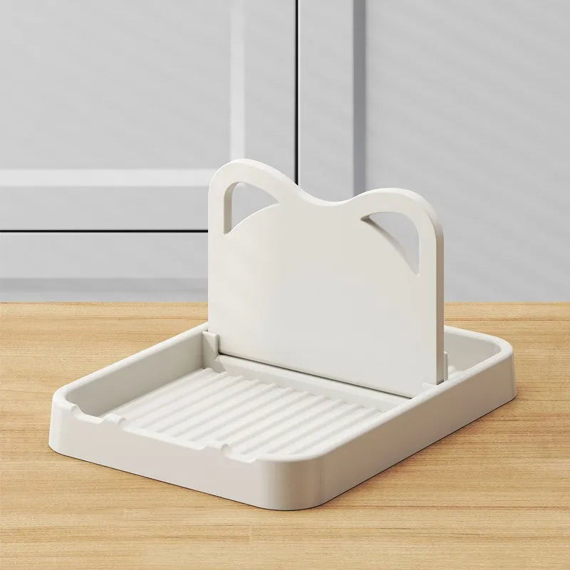 Pan Lid Holder & Spoon Rest Kitchen Organizer Rack Kitchen Organizer Rack Babs White 1pcs