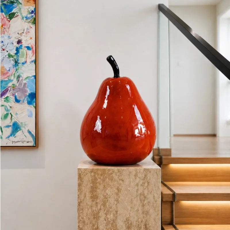 Ceramic Pear Ornament – Luxury Miniature Sculpture Home Decor Ceramic Sculpture Ornament Babs