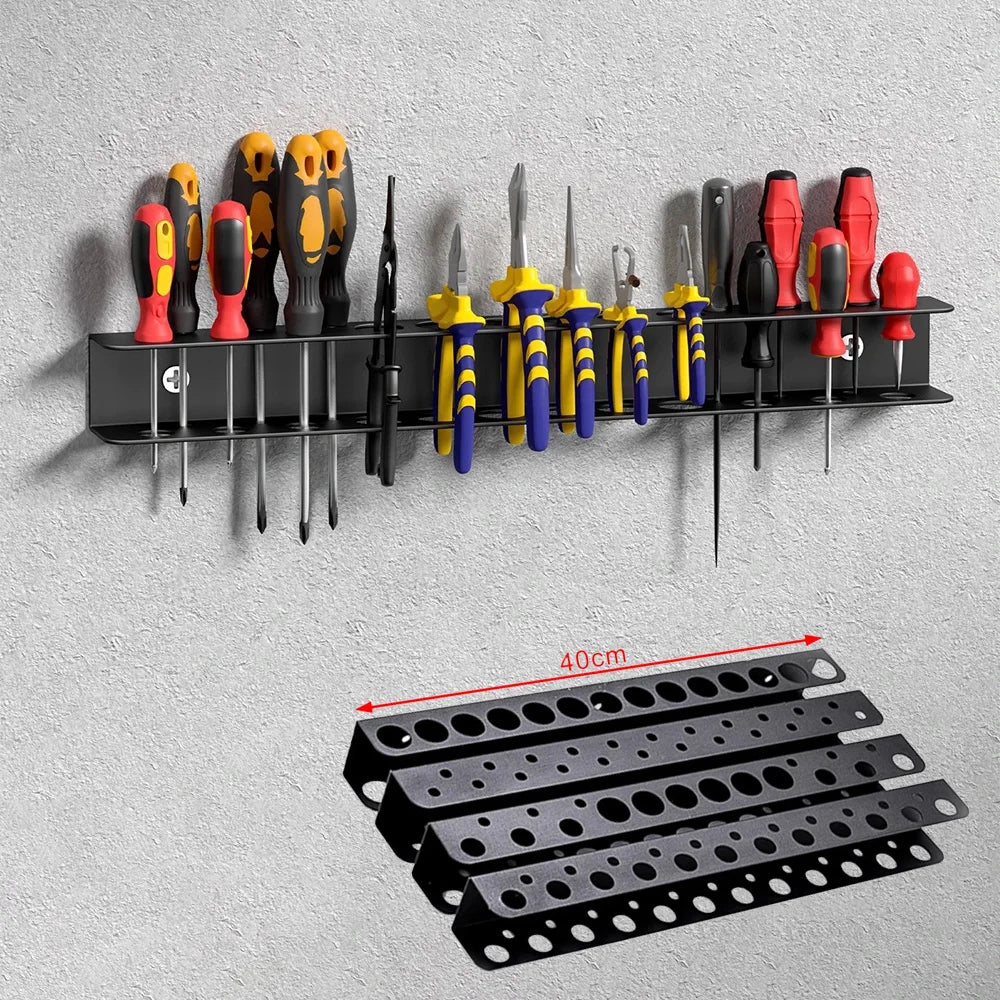 Wall Mount Tool Organizer – Heavy Duty Metal Rack for Garage Wall Mount Tool Rack Babs