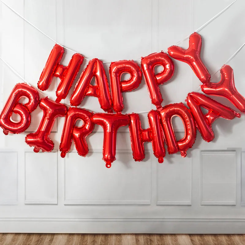 Gradient Rainbow Happy Birthday Foil Letter Balloons Party Decor Foil Letter Balloons Babs Camouflage As show