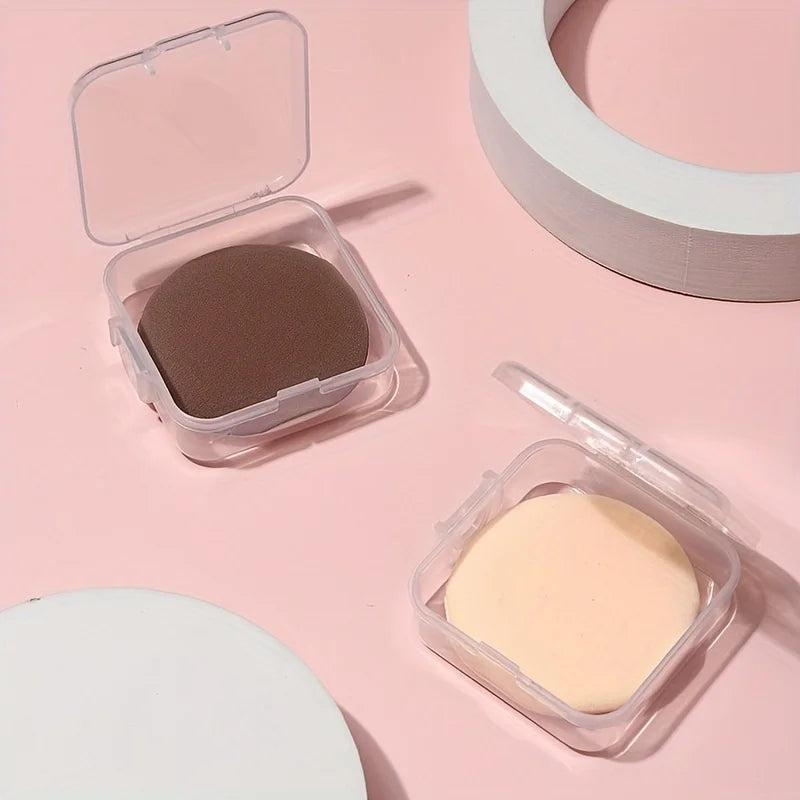 Clear Powder Puff Storage Box – Dustproof Travel Cosmetic Case Cosmetic Storage Box Babs