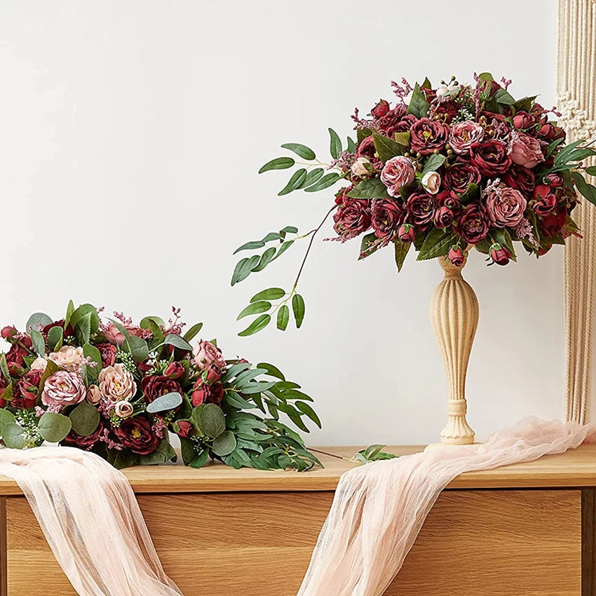 Silk Peony Artificial Flowers – Wedding & Home Décor Bouquet Artificial Flower Bouquet Babs