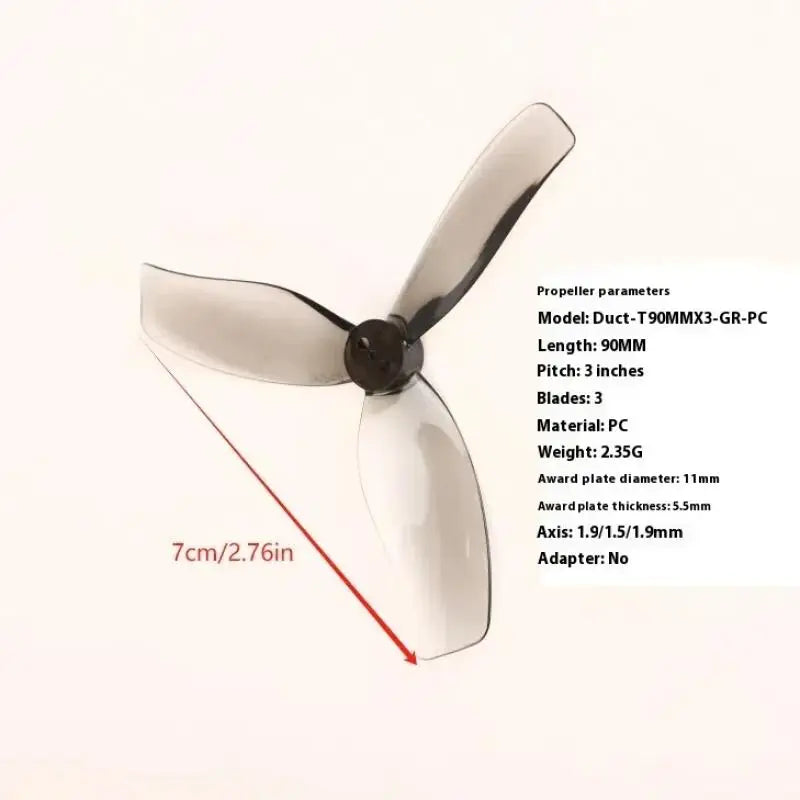 90mm 3-Blade FPV Ducted Drone Propellers – 2 Pairs | HUXUAN FPV Drone Propeller Babs