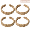 No-Drill Twist Curtain Tiebacks – Braided Rope Holdbacks Curtain Tiebacks Babs Brown 4Pcs