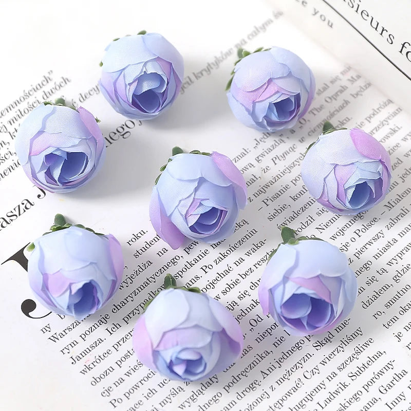 Silk Rose Artificial Flowers 20/30Pcs – Wedding & Home Decor Artificial Silk Roses Babs Blue 20Pcs