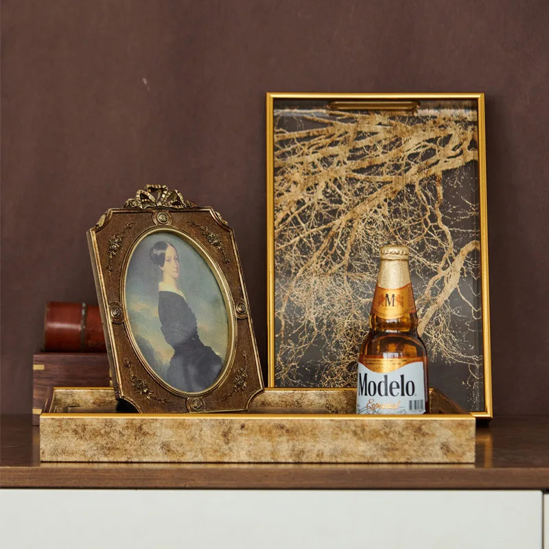 Luxury Transparent Rectangular Storage Tray – Modern Organizer Decorative Storage Tray Babs