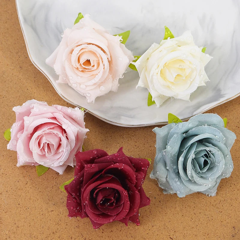 Artificial Silk Rose Flower Heads 5cm – 5/10 Pcs for DIY Décor Artificial Flower Heads Babs
