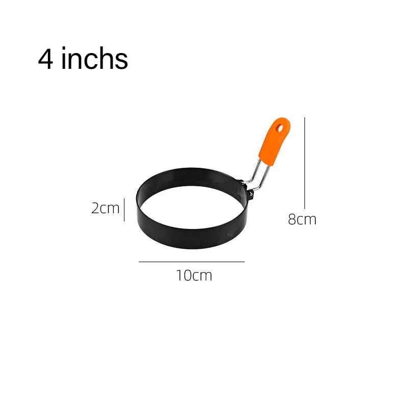 Stainless Steel Fried Egg Ring with Silicone Handle | Non-Stick Egg Ring Mold Babs 10cm