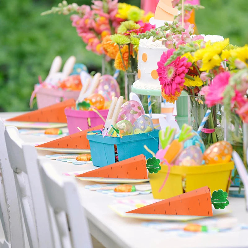 12pcs Easter Carrot Candy Boxes – Bunny Party Favor Bags Party Favor Boxes Babs