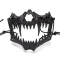 Halloween Skull Half Face Mask – Cosplay & Costume Prop Costume Face Mask Babs Black-C