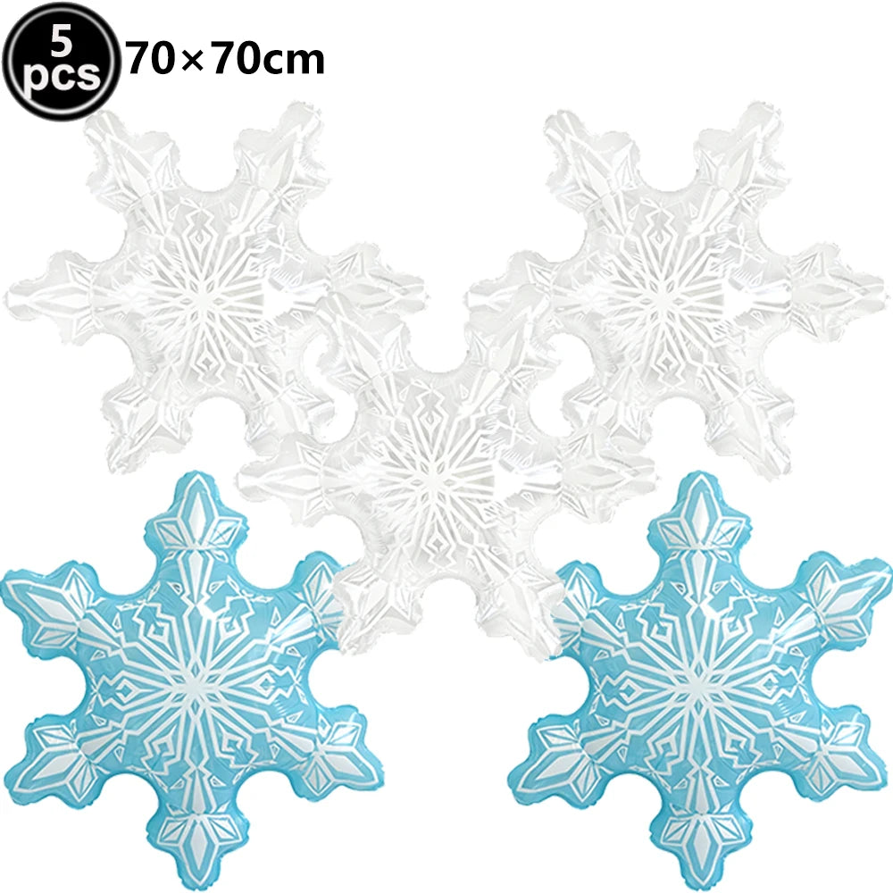Snowflake Foil Balloons – White Pink Blue Party Décor Foil Party Balloons Babs MINT GREEN As pictures show