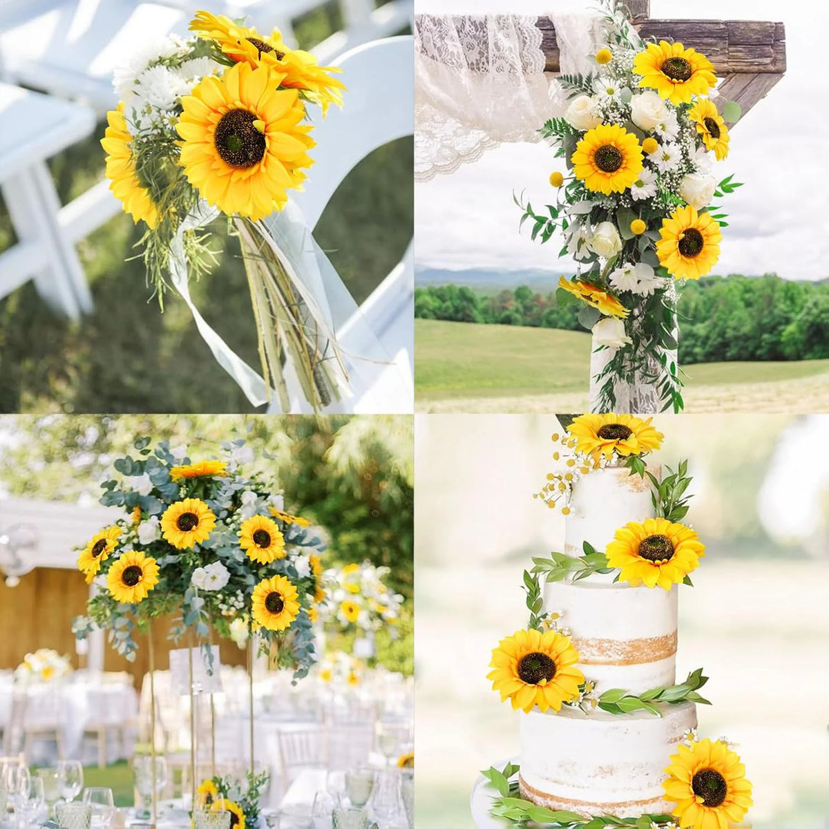 Artificial Silk Sunflowers – Wedding, Home & Garden Décor Artificial Silk Flowers Babs
