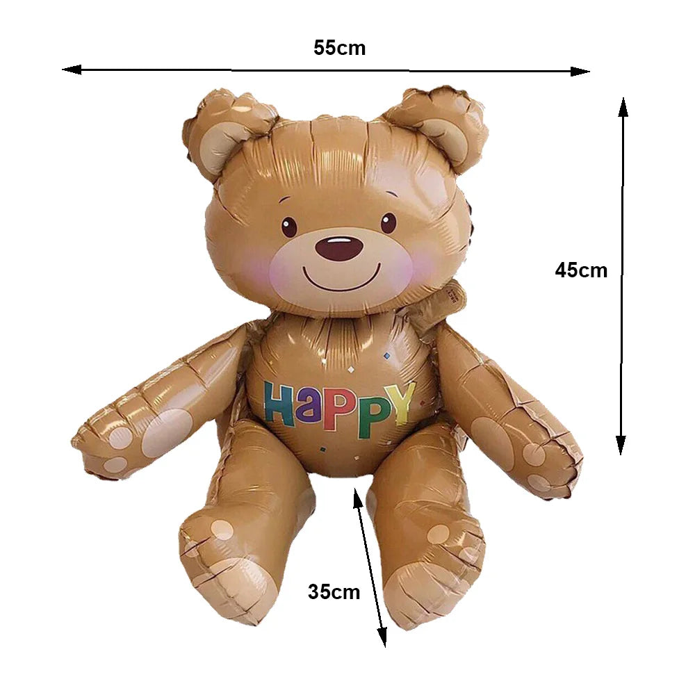 35-Inch Little Bear Foil Balloon – Baby Shower & Party Decor Foil Party Balloon Babs Deep Sapphire As picture show