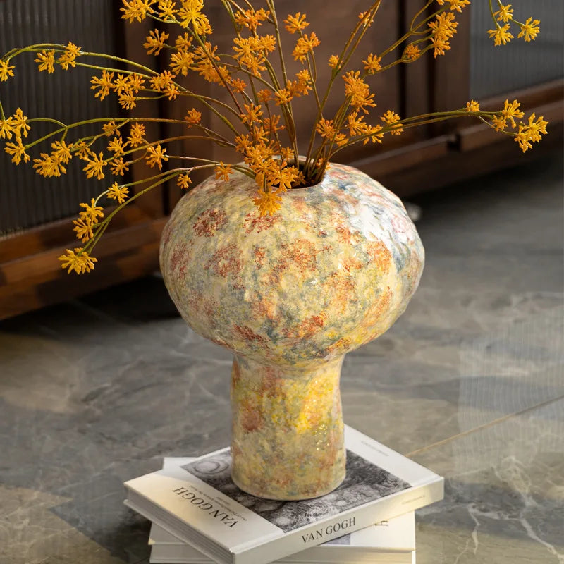 Glazed Ceramic Vase – Modern Tabletop Flower Décor Decorative Ceramic Vase Babs