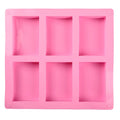 6-Cavity Floral Silicone Soap Mold – DIY Baking & Craft Silicone Craft Mold Babs Pink