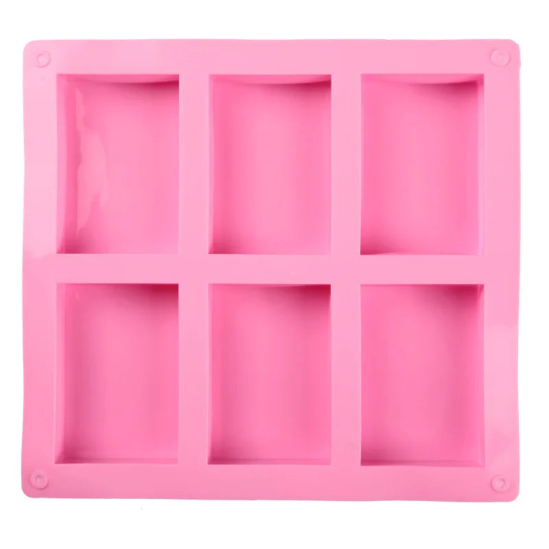 6-Cavity Floral Silicone Soap Mold – DIY Baking & Craft Silicone Craft Mold Babs Pink