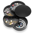 4-Layer Rotating Jewelry Storage Box – Travel Organizer with Lid Jewelry Storage Box Babs Black