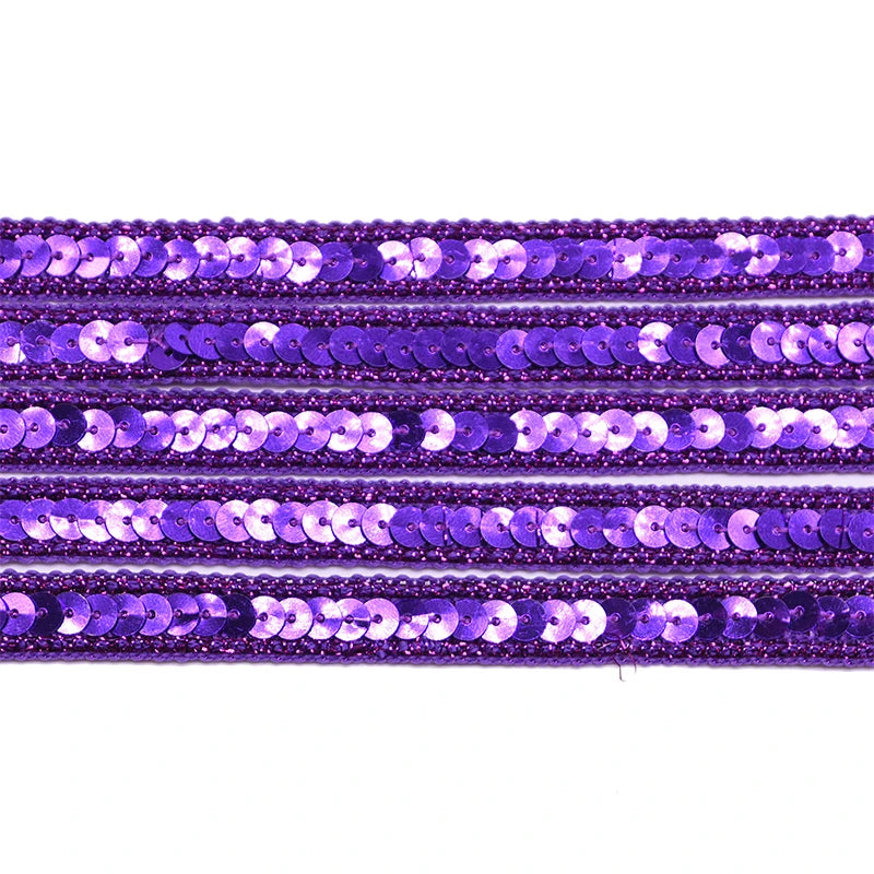 5M Sequin Ribbon Lace Trim 12mm – Bridal DIY Sewing Craft Sequin Lace Trim Babs B13 5M