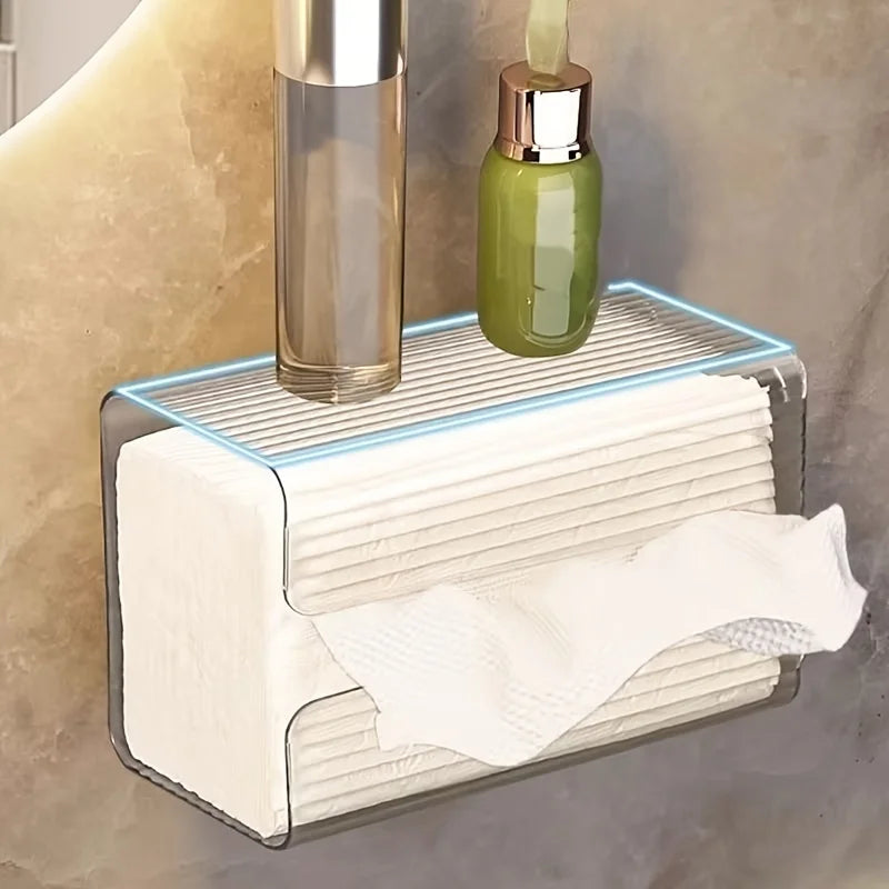 Acrylic Wall Mounted Tissue Box Holder – Clear Dispenser Tissue Box Holder Babs