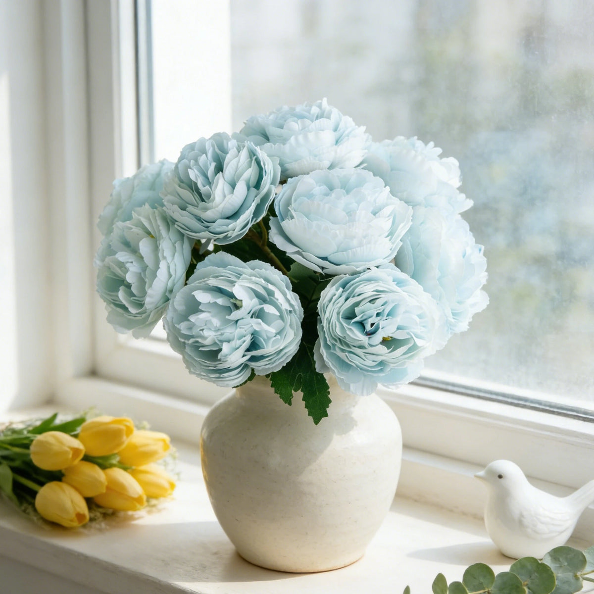 Artificial Silk Peony Flowers 5/10 Pcs – Wedding & Home Decor Artificial Silk Flowers Babs