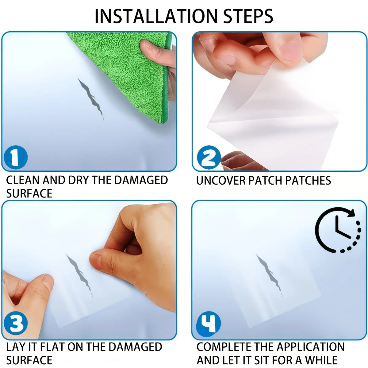 10Pcs Waterproof Vinyl Repair Patches – Pool, Tent & Inflatable Vinyl Repair Patches Babs