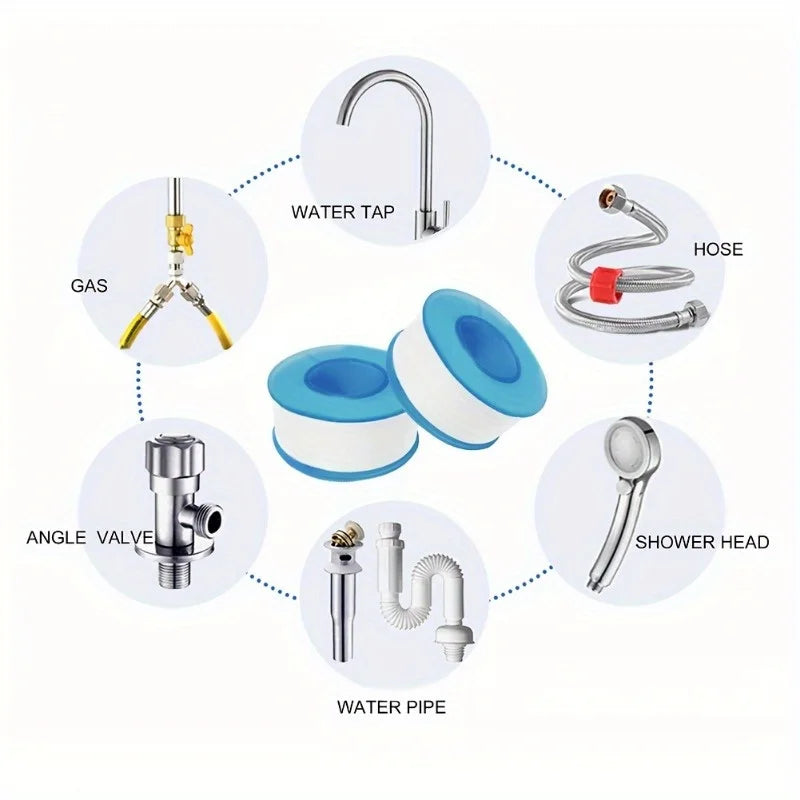 PTFE Pipe Thread Seal Tape – White Oil-Free Plumbing Tape Pipe Thread Seal Tape Babs