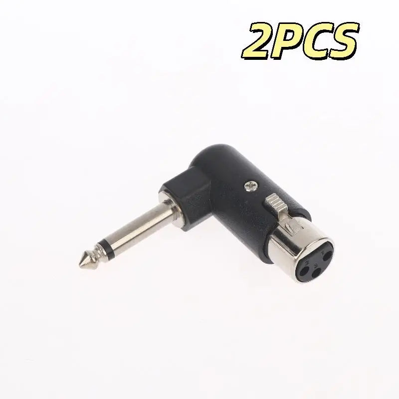 XLR to 6.35mm Adapter 3-Pin Balanced Audio Plug Male/Female Audio Adapter Babs Female to Male 2pcs