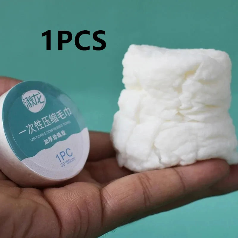 Compressed Travel Towels 100% Cotton Quick-Dry Washcloths 1/10 PC Compressed Travel Towel Babs 1PCS 30X40cm