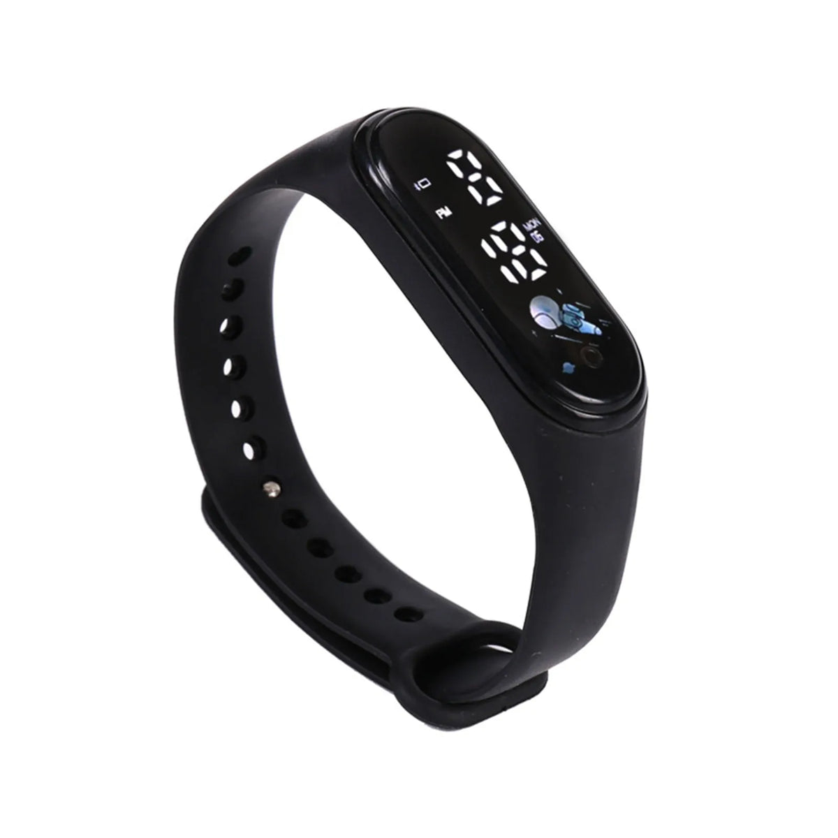 Kawaii Kids Digital Watch – Silicone Sports Watch Boys & Girls Kids Digital Watch Babs Black
