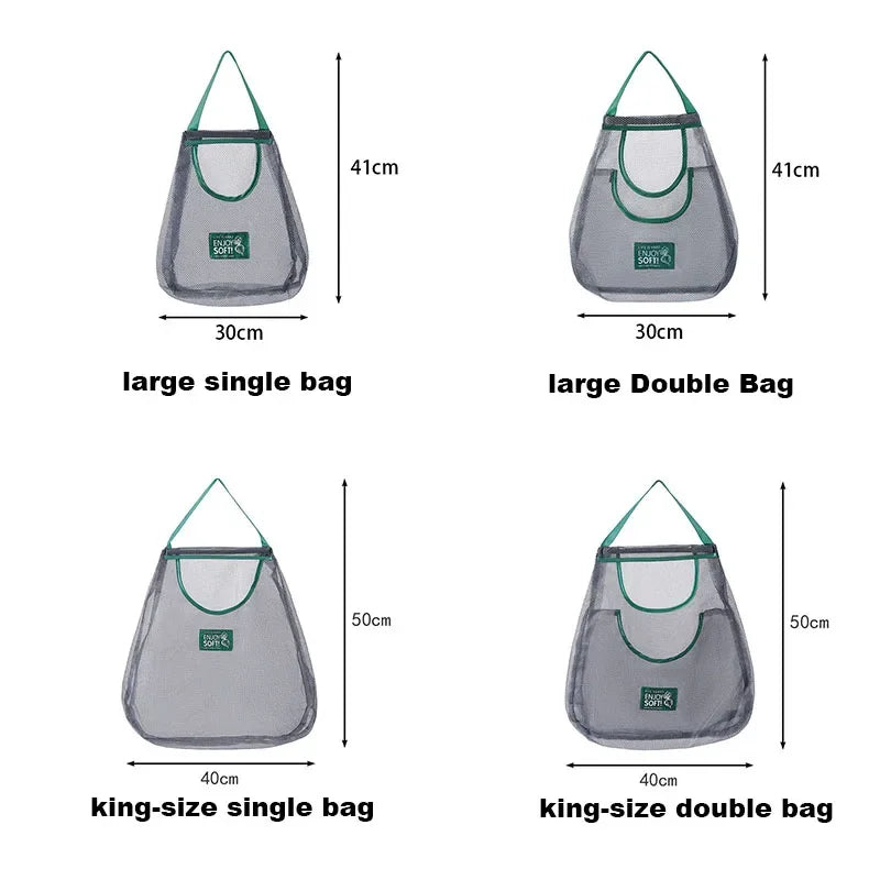 Kitchen Hanging Mesh Bag – Reusable Fruit & Vegetable Storage Net Produce Storage Bag Babs