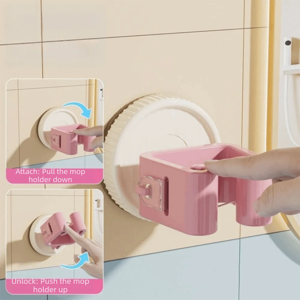 3-Pack Suction Cup Mop & Broom Wall Holder Storage Rack Wall Storage Rack Babs