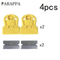4-Piece Heavy-Duty Scraper Set – Sticker, Paint & Film Removal Scraper Tool Set Babs YELLOW