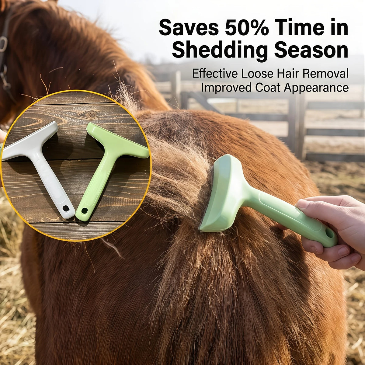Professional Horse Grooming Brush & Hair Remover Comb Horse Grooming Brush Babs