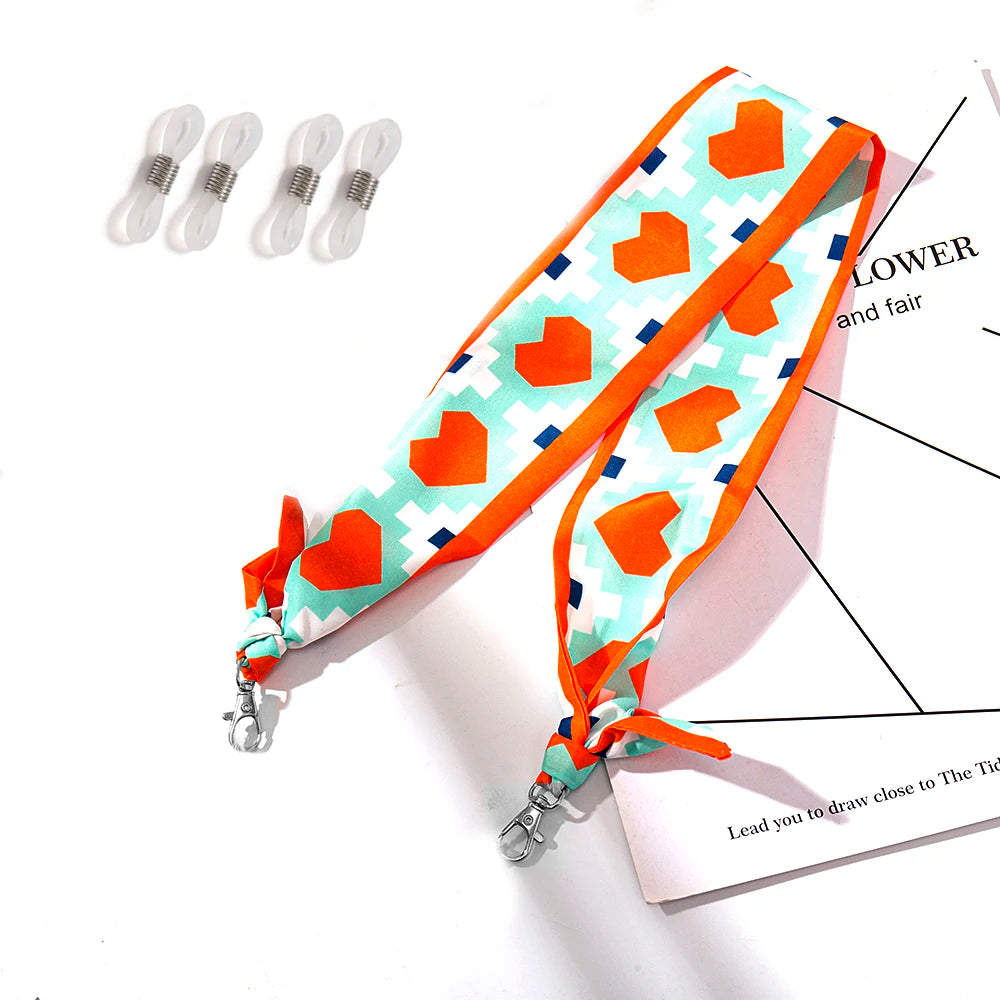 Floral Glasses Chain Lanyard – Acrylic Nylon Neck Strap for Women Eyewear Chain Lanyard Babs OL