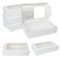 Windowed Kraft Gift Boxes for Candy, Cookies & Party Favors Gift Packaging Boxes Babs White 5Pcs
