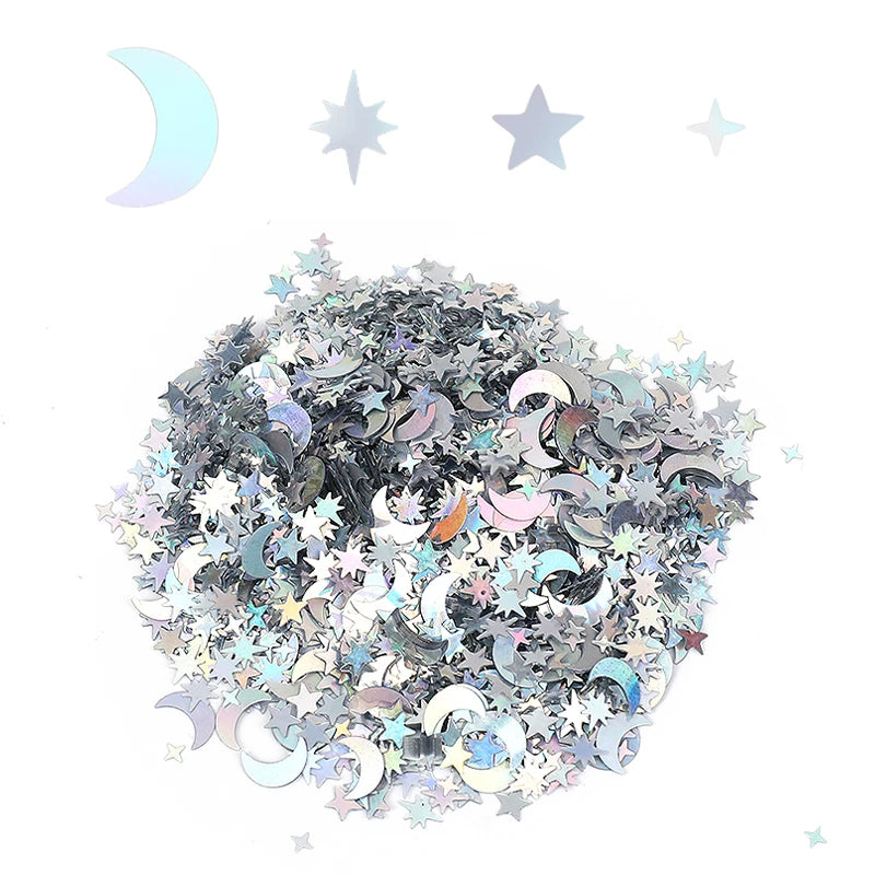 Glitter Moon Star Confetti – Eid Mubarak & Ramadan Decor Party Confetti Decor Babs