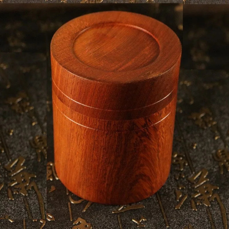 Rosewood Wooden Jar – Multipurpose Tea & Spice Canister Wooden Storage Jar Babs 1pc