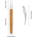 Dreadlock Crochet Hook Set 0.75mm – Wood Handle Hair Braiding Tool Hair Braiding Tool Babs Brown