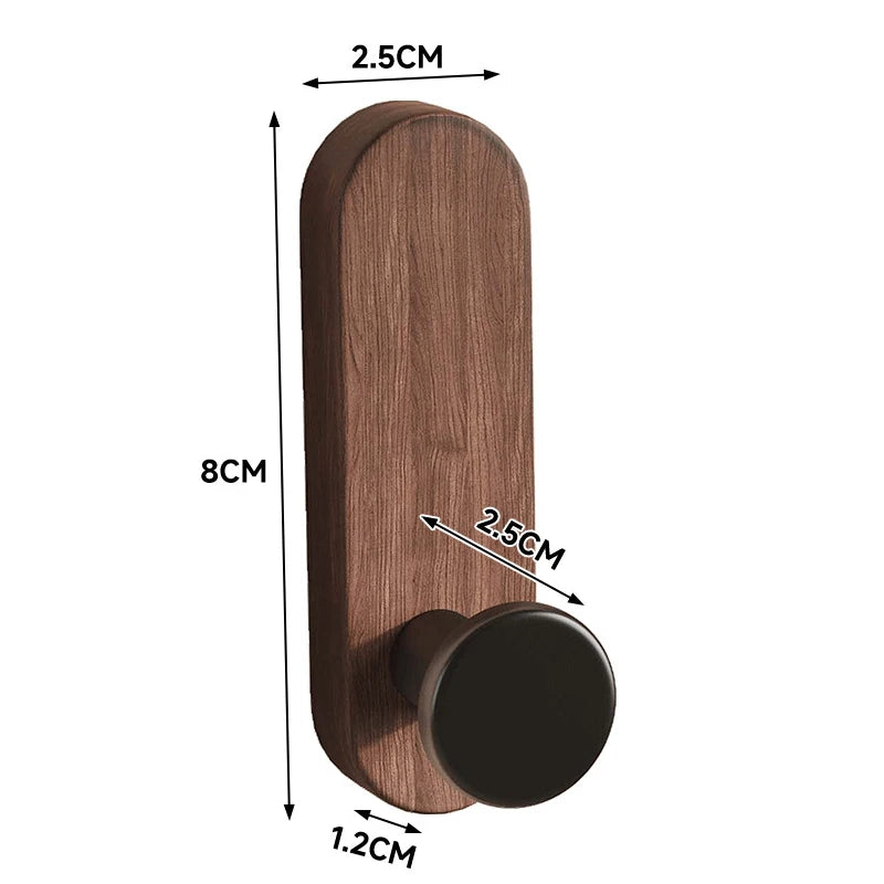 Self-Adhesive Wooden Wall Hook – Coat, Key & Towel Hanger Wall Hook Babs