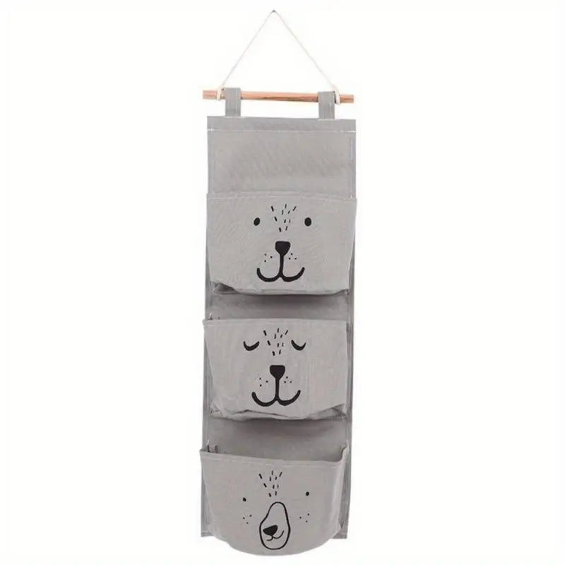 3-Pocket Wall Hanging Organizer Bag – Foldable Storage Hanger Hanging Storage Organizer Babs