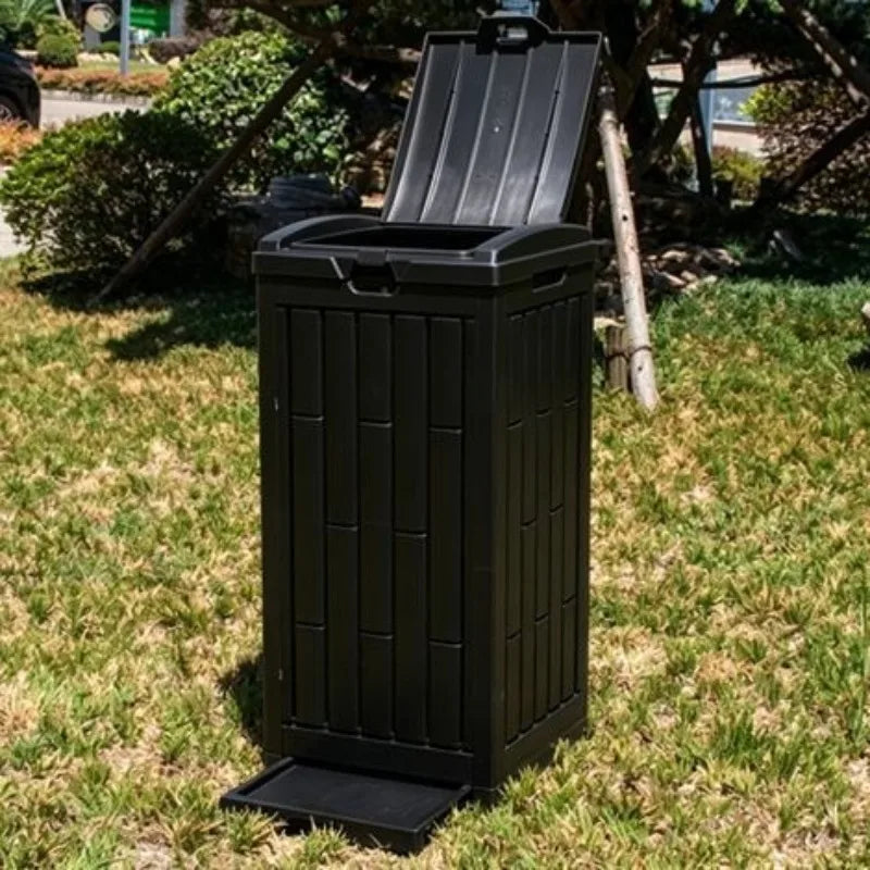 Large Outdoor Rectangular Trash Can with Lid – Commercial Bin Outdoor Trash Can Babs