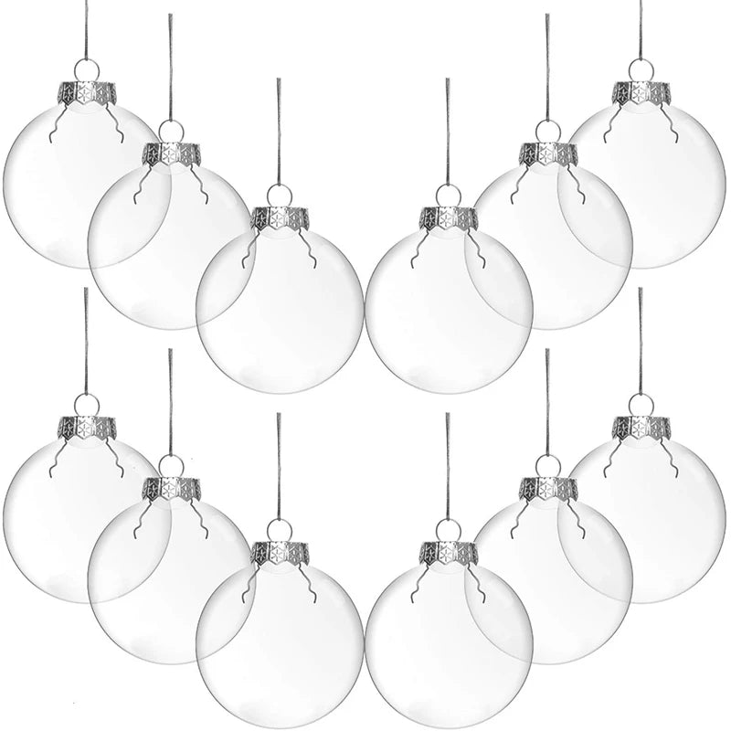 6-Pack Clear Fillable Christmas Ball Ornaments | Xmas Baubles Christmas Ball Ornaments Babs