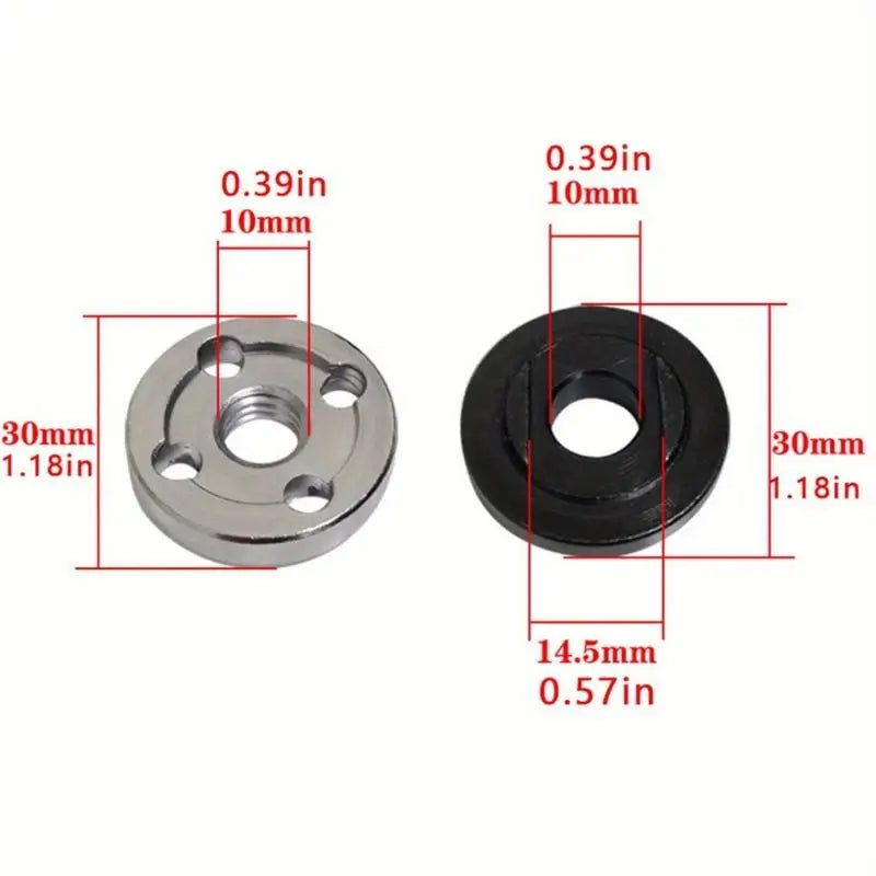 4pcs Angle Grinder Flange Nut Inner Outer Pressure Plate Set Grinder Pressure Plate Babs